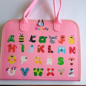 Learning Toy Sensory Toy Pink Alphabet Kids Bag Purse Travel Bag Purse Goulely